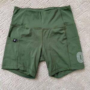 Olive Green Women's Athletic Shorts